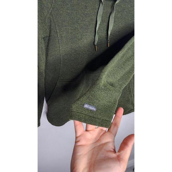Columbia Pullover Womens XS Cowl Neck Fleece Sweatshirt Kangaroo Pocket Cozy - Picture 3 of 6